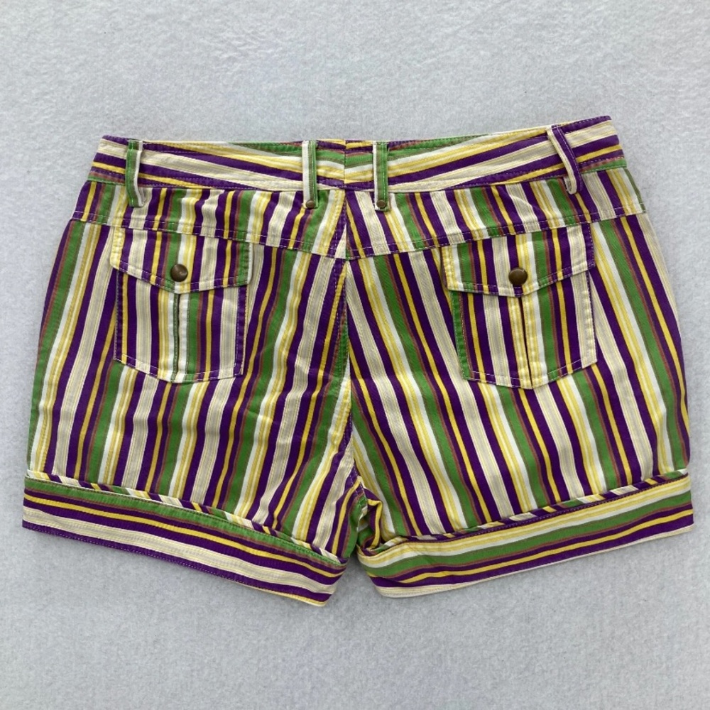 Buffalo David Bitton 31 10/12 Large Women's Multicolor Striped Shorts summer - Picture 2 of 9
